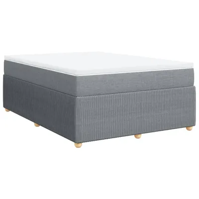 Produktbild von Boxspringbett mit Matratze Hellgrau 160x200 cm Stoff