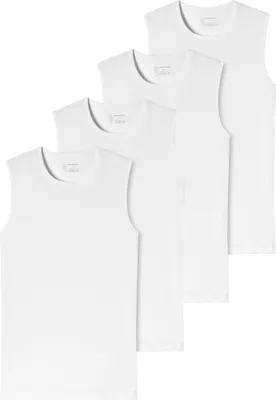 Produktbild von SCHIESSER Herren Unterhemd 4er Pack - Serie "95/5", Tanktop, Rundhals, S-4XL Weiß M
