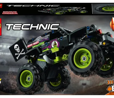 Immagine prodotto di LEGO 42118 Technic Monster Jam Grave Digger Truck - Gelände-Buggy 2-in-1 Set, Spielzeugauto mit Rückziehmotor für Jungen und Mädchen ab 7 Jahren
