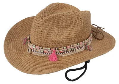 Imagen del producto de Solidchoice - Sombrero vaquero uni de paja - Sombrero Panamá de verano con protección UV
