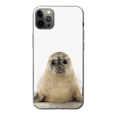 Produktbild von MuchoWow® Handyhülle Schutzhülle Hülle für iPhone 13 Pro Max Robbe - Tiere - Kinder - Jungen - Mädchen - Kinder Silikon Softcase Handy Hülle - Mobiltelefon