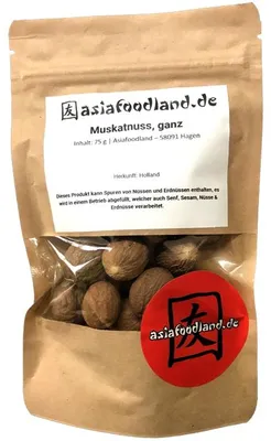 Produktbild von Asiafoodland - Muskatnuss, ganz - 75g
