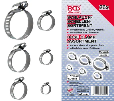 Produktbild von BGS 8055 Schlauchklemmen-Sortiment, 26-tlg.