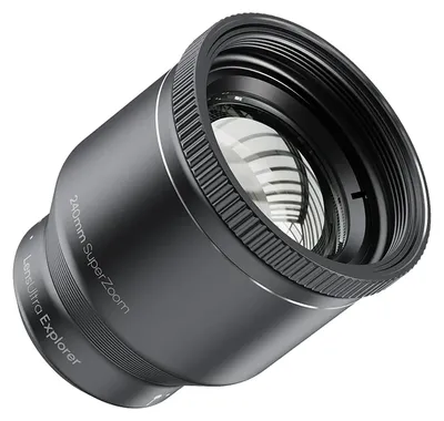 Image de Shiftcam LensUltra Explorer 240mm Super Zoom Tele Lens – Compatible avec tous les smartphones – Offre une magnification de 10x – Fabriqué en aluminium durable - Gris