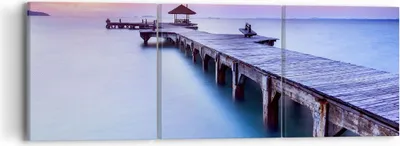 Produktbild von Bild auf Leinwand - Leinwandbild - Strand Wasser Meer Urlaub - 90x30cm - Wand Bild - Wanddeko - Leinwanddruck - Bilder - Kunstdruck - Wanddekoration - Leinwand bilder - Wandkunst - CA90x30-2450