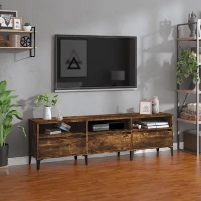 Obrázek produktu pro The Living Store TV skříňka kouřový dub 150x30x44,5 cm materiál na bázi dřeva