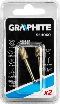 Zdjęcie produktu dla GRAPHITE Frez HSS walec 7.8 mm, trzpień 3.2 mm, 2 szt.