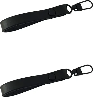 Produktbild von INF Echtes Leder Zipper Pulls Ersatz - 2 Pack Schwarz