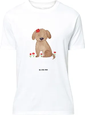 Produktbild von Mr. & Mrs. Panda Größe M T-Shirt Hund Dame - Weiß - Geschenk, mit Spruch, Herren, Hunde, Tshirt, Liebenswert, Frauchen, Shirt, Hundemama, Sprüche, Liebe