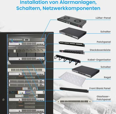 Obrázek produktu pro Extralink 42U 800x800 Černá Racková skříň stojící