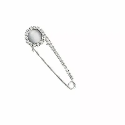 Productafbeelding van Veiligheidsspelden, broches, clips, sieraden voor dames – zilver, 6,5 x 1,9 cm