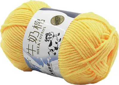 Produktbild von 1 Rollen 5-Strang-Wollgarn weich warm warm DIY Anfänger Handrick-Häkelgarnkugel für Nähgeschäft-Gelb