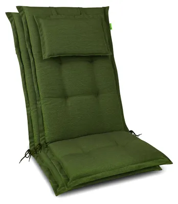 Produktbild von Beautissu 2x Premium Hochlehnerauflage 120x50x7cm, Dunkelgrün