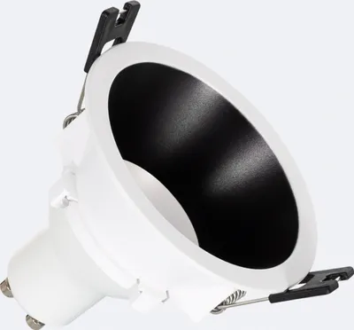 Produktbild von Downlight Einbaustrahler Konisch GU10 6W Schnitt Ø 75 mm PC No Flicker 4000K Schwarz Neutralweiß