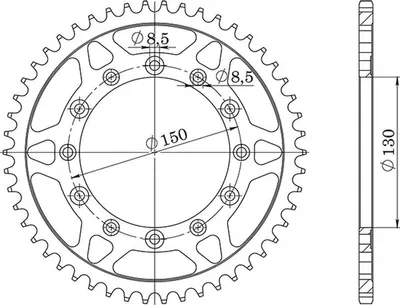 Immagine prodotto di In Acciaio Passo 520 - Z 53 Denti (Dis.10304)