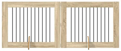 Produktbild von Hundetor mit Ständern 2 pcs Sonoma-Eiche 100 x 80 cm