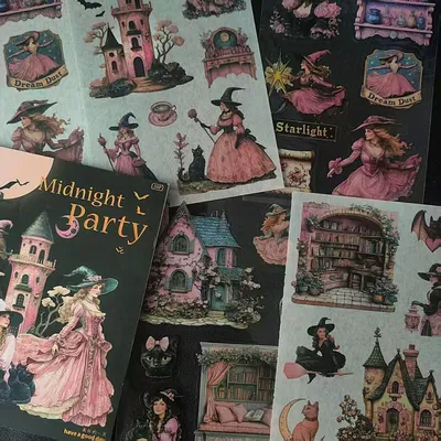 Produktbild von Scrapbook-Sticker - Gothic-Thema - Für Bullet Journal - Halloween-Motiv