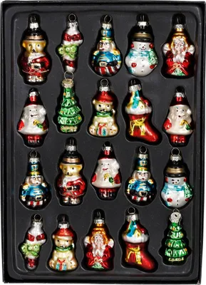 Produktbild von Mica Decorations Ornament Weihnacht Dekoration - Set 20 Stück - Glas - Grün