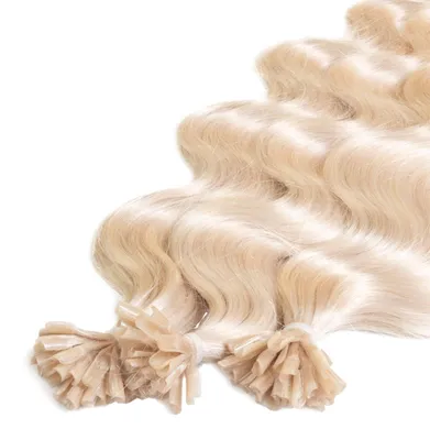 Zdjęcie produktu dla Przedłużanie włosów Bonding Premium z prawdziwych włosów #10/0 jasny blond 1 g