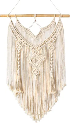 Produktbild von Wandbehang Boho Deko Chic Treibholz Wandteppich Gewebte Wanddeko Indie Room Apartment Schlafzimmer Geschenke Balkon Dekoration, 50cm (W) x 88cm (L)