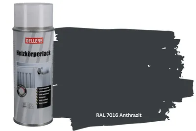 Produktbild von OELLERS Heizkörperlack bewährt Spray RAL 7016 Anthrazit – 400 ml Sprühlack glänzend | Hitzebeständig,  für Heizkörper