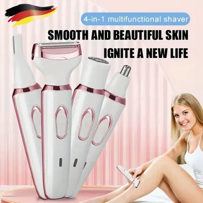 Produktbild von Elektrischer Rasierer für Frauen, Damenrasierer, Bikini-Trimmer für Beine und Achselhöhlen, Haarschneidemaschine, chmerzlos, wiederaufladbar