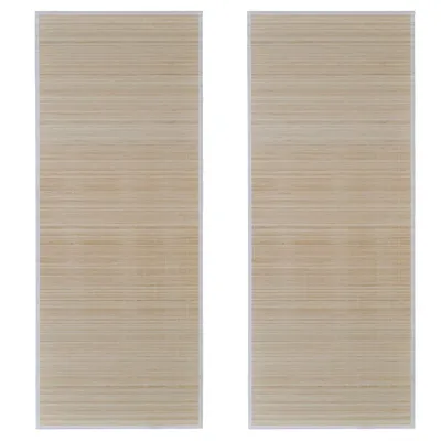 Obrázek produktu pro vidaXL Bambusové koberce 2 ks. Obdélníkové Nature 120x180 cm