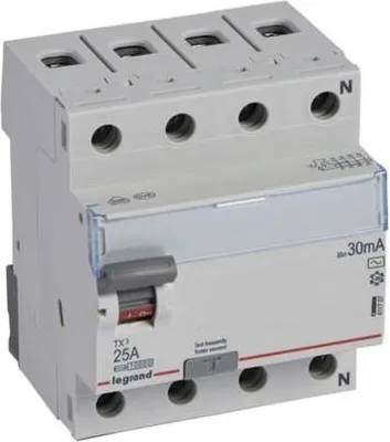 Produktbild von 4P 25A 30mA TX3 Legrand 411707 Differenzialschutzschalter