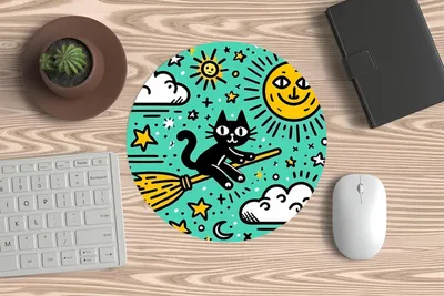 Productafbeelding van Muismat voor pc of laptop, kleurrijk cartoondesign, ideaal voor gaming en kantoor