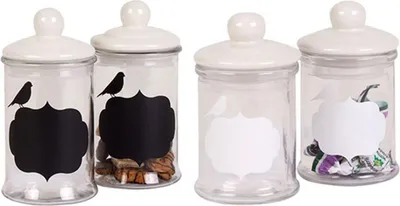 Produktbild von Vorratsgläser 2er-Set mit Schriftfeld 150ml Gewürzglas Vorratsdose Dekodose Glas
