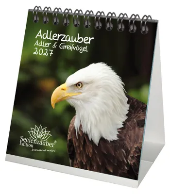 Produktbild von Adlerzauber Adler & Greifvögel Tischkalender 10x10cm für 2027 - Seelenzauber