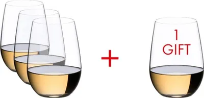Produktbild von RIEDEL - The O Wine Tumbler Viognier/ Chardonnay Glas 33,5 cl, Vorteilsset - Kauf 4 Zahl 3