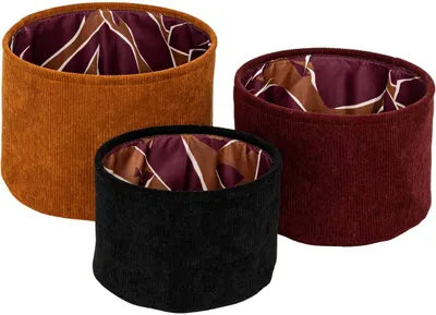 Zdjęcie produktu dla Kosze welurowe AUTUMN, 3 sztuki