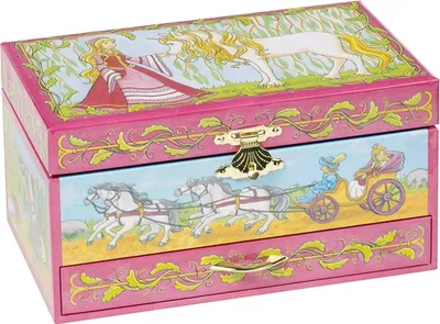 Produktbild von Goki Musikspieldose Pferd mit Schublade, Spielzeug-Spieldose, 600 g, Mehrfarbig