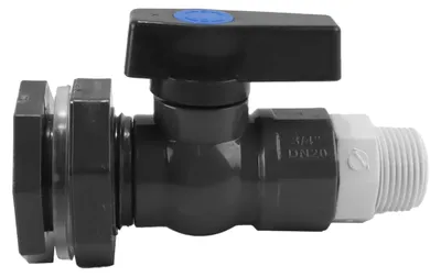 Regenemmerkraanset aus PVC, 3/4 Zoll Kugelhahn, für Wasserbehälter