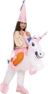 Produktbild von Aufblasbares Einhorn Kostüm, 90-120 cm, Polyester, für Party