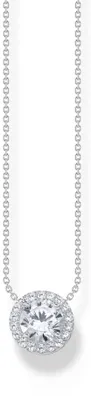 Produktbild von Thomas Sabo Kette Mit Anhänger Halo Steine Länge 45 Cm Weiß Silber KE2279-051-14-L45V