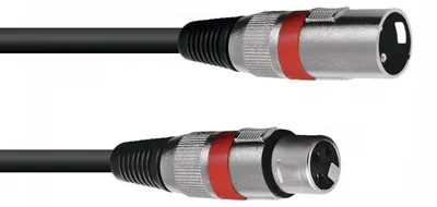 Produktbild von XLR Kabel 3pol 15m schwarz rot OMNITRONIC 3022057R
