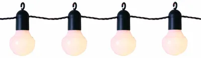 LED-Lichterkette Partyball 20er, bunt, 5,7 m, schwarzes Kabel