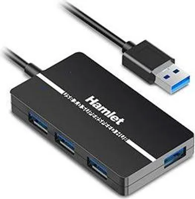 Obrázek produktu pro Hamlet XHUB-04U3P Rozbočovač rozhraní USB 3.2 Gen 1 (3.1 Gen 1) Type-A 5000 Mbit/s Černý