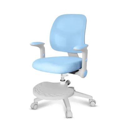Produktbild von MARK ADLER Junior 5.0 | Kinder Schreibtischstuhl Ergonomischer Kinderdrehstuhl | Fußablage | Sitztiefe einstellen | Verstellbare Armlehnen | Blau