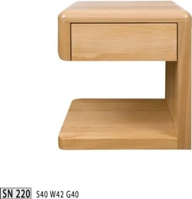 Produktbild von Massive Nachttisch Nachtschrank Kommode Handarbeit Holz Möbel Nachtschränkchen