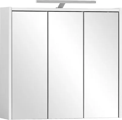 Immagine prodotto di Mensola a specchio in legno bianco 65x16x64 cm, mobile da bagno