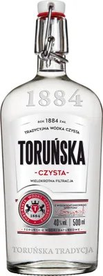 Produktbild von Wodka Toruñska Czysta Wodka 0,5L | Vodka |500 ml | 40% Alkohol | Toruñskie Wódki Gatunkowe | Geschenkidee | 18+