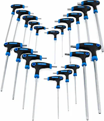 Produktbild von Bituxx T-Griff Steckschlüsselsatz Set, 20tlg, Torx Innensechskant Blau MS-17728
