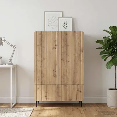 Obrázok produktu pre Maison Exclusive – Komoda Artisan z dubového dreva 66 x 34,5 x 97 cm, drevotrieska