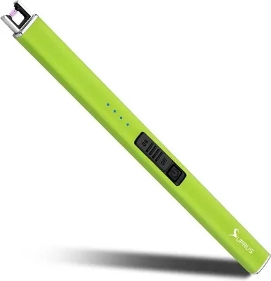Obrázok produktu pre SUPRUS USB oblúkový zapaľovač žltý - odolný voči vetru a dobíjateľný