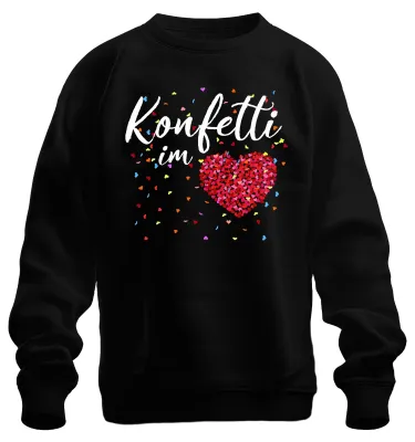 Imagen del producto de Sudadera o jersey uni, color , talla XL, con estampado de confeti, ideal para el carnaval, con motivos de amor, regalos y los días festivos