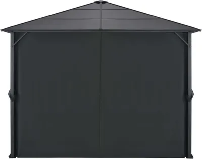 Obrázok produktu pre vidaXL Záhradný pavilón so závesom Hliník 3 × 3 m čierny
