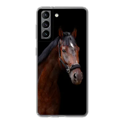 Produktbild von MuchoWow® Handyhülle Schutzhülle Hülle für Samsung Galaxy S21 Pferd - Tiere - Braun Silikon Softcase Handy Hülle - Softcase